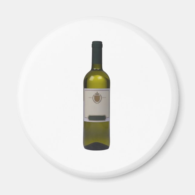 Bottle of quality wine with blank label magnet (Front)