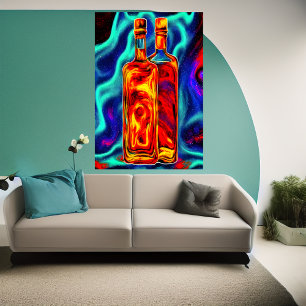 Bottle of whiskey AI Art Poster