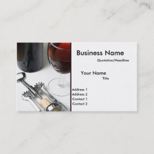 Bottle of Wine Business Cards