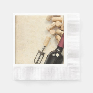 Bottle of Wine Napkin