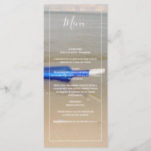 Bottle On Beach Sand Wedding Menu