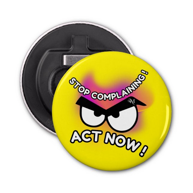 Bottle Opener : Act Now (yellow) (Front)