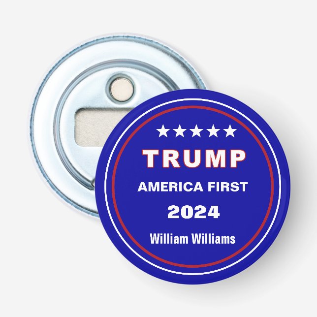 Bottle Opener, Collectable Trump America First Opener (Front)