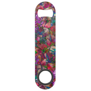 Bottle Opener Floral Stained Glass
