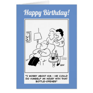 Bottle opener injury cartoon