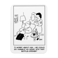 Bottle opener injury cartoon