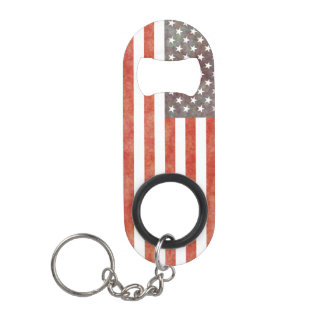 Bottle opener / key chain USA flag