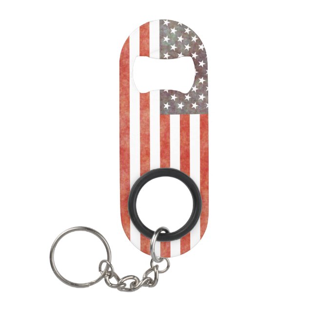 Bottle opener / key chain USA flag (Front)