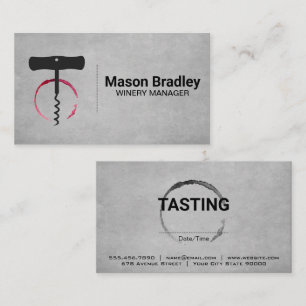 Bottle Opener   Wine Stain Business Card