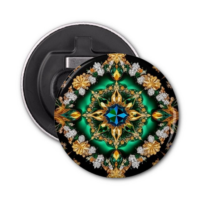 Bottle opener with Brazilian Colours Design (Front)