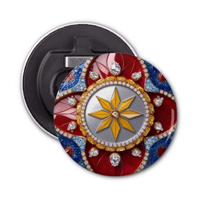 Bottle opener with Colombian Colours Design (Front)