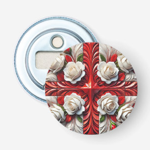 Bottle opener with English Roses Design
