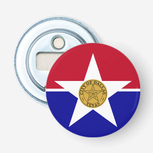 Bottle opener with Flag of Dallas