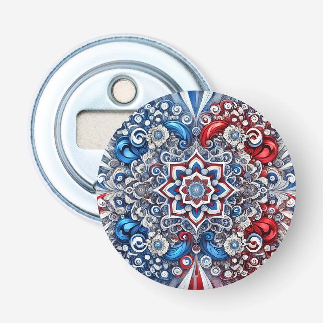 Bottle opener with French Colours Design (Front)