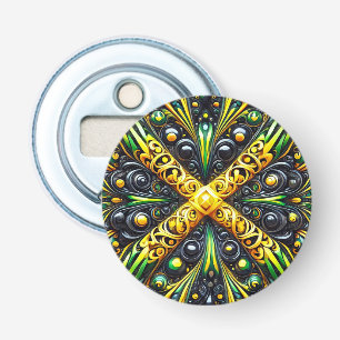 Bottle opener with Jamaican Colours Design