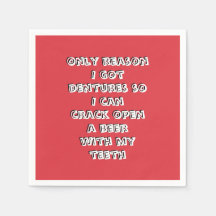 Bottle Opening Teeth Napkins