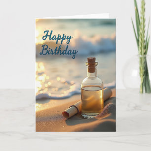 Bottle Scroll Birthday Card