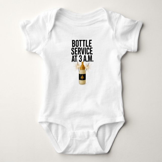 Bottle Service at 3am one-piece Baby Bodysuit (Front)