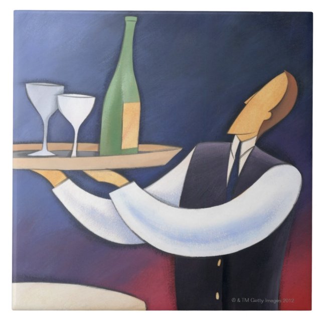 Bottle Service Ceramic Tile (Front)