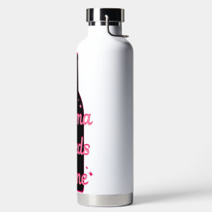Bottle Shaped Graphic Design Pink Mama Needs Wine
