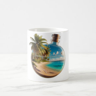 Bottle Souvenir Guadeloupe: Tropical Beach Coffee Mug