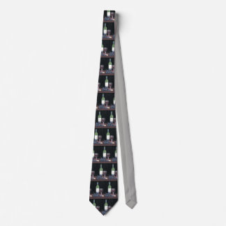 Bottle Wine and Grapes Tie