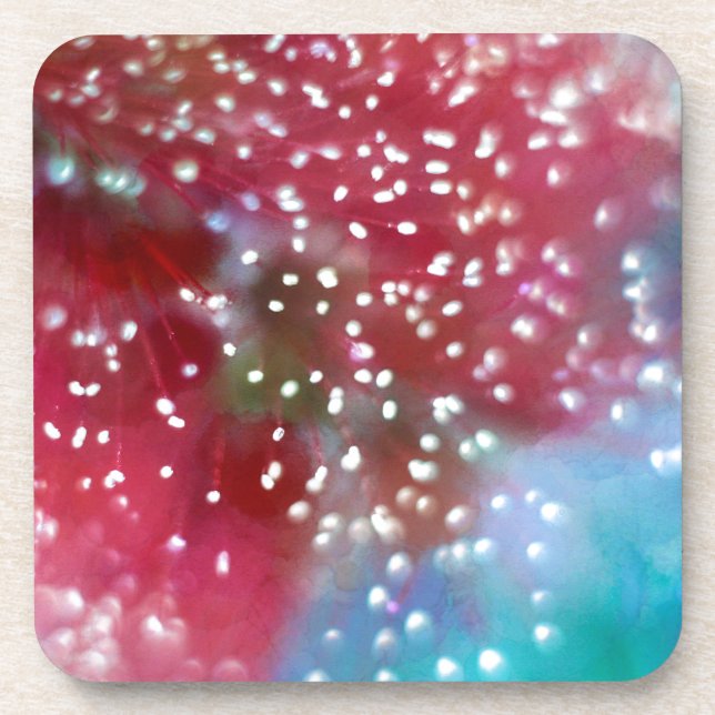 Bottlebrush Flower Abstract Coaster (Front)