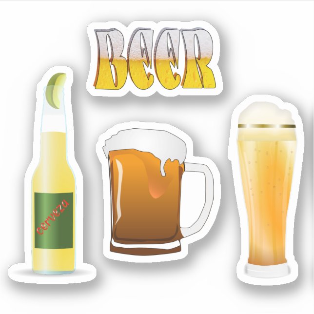 Bottled Beer, Beer Mug, I Love Beer (Front)