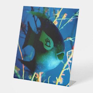 Bottled Fish jGibney The Museum Zazzle Pedestal Sign