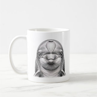 Bottlenose Dolphin Black White Mug