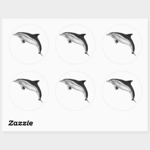 BOTTLENOSE DOLPHIN CLASSIC ROUND STICKER