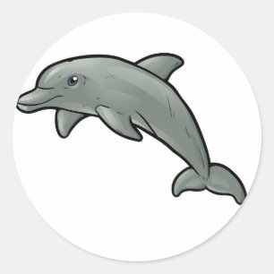 Bottlenose Dolphin Classic Round Sticker