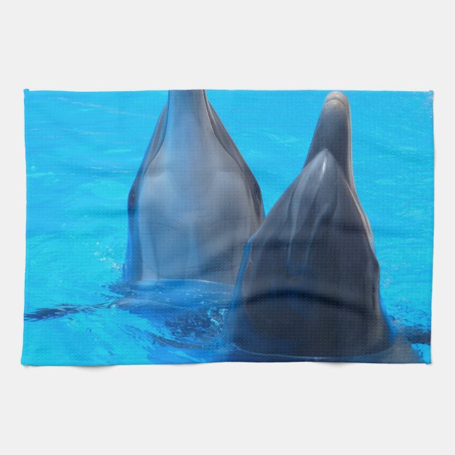 bottlenose dolphin fish marine ocean under water tea towel (Horizontal)