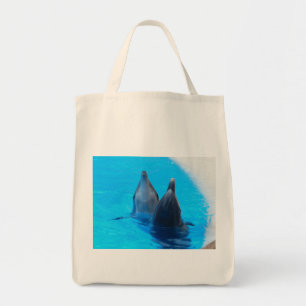 bottlenose dolphin fish marine ocean under water tote bag