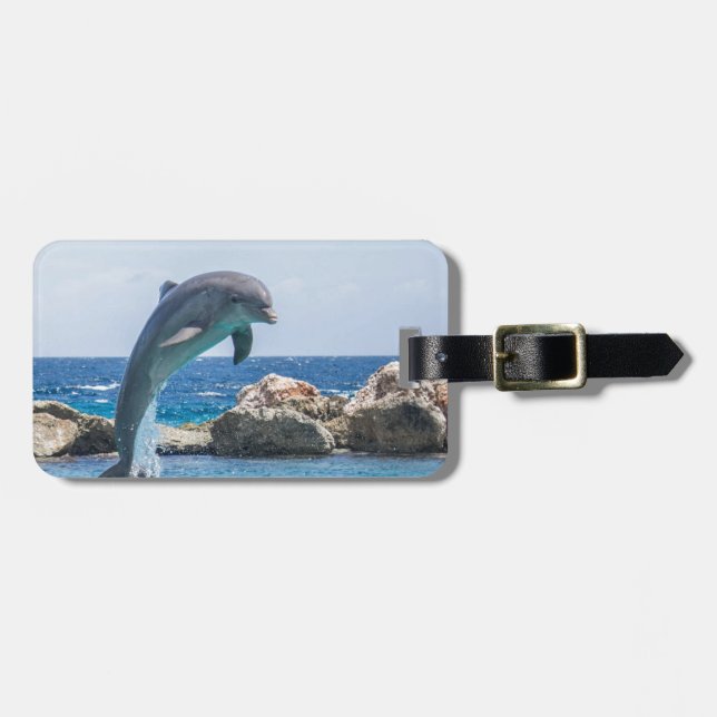 Bottlenose Dolphin Luggage Tag (Front Horizontal)