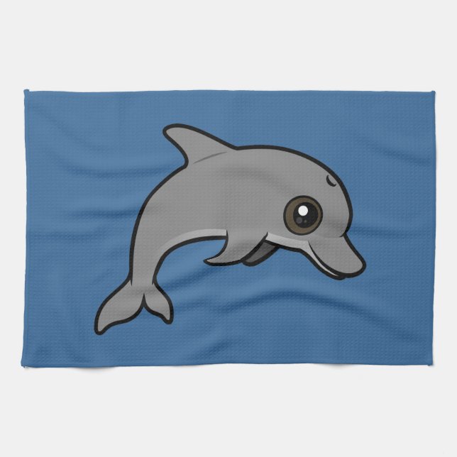 Bottlenose Dolphin Tea Towel (Horizontal)
