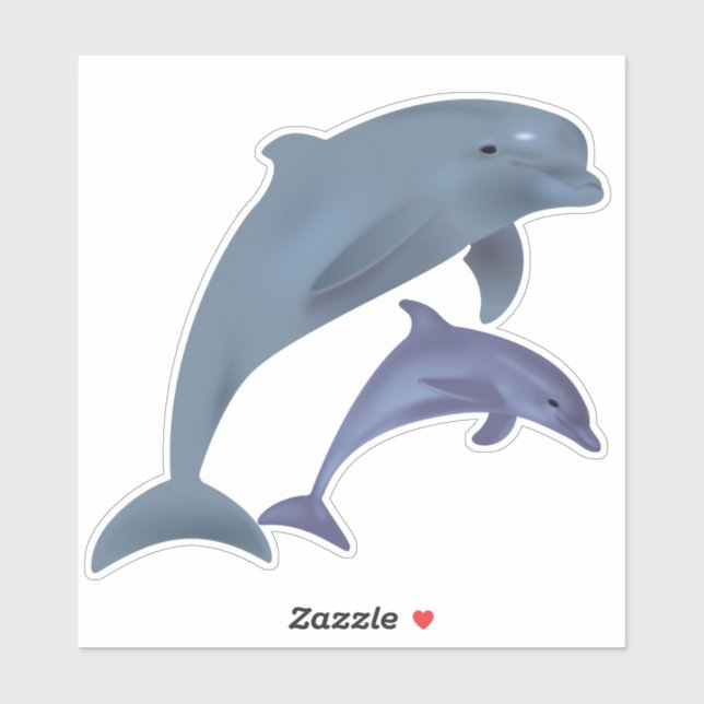 Bottlenose Dolphins Sticker (Sheet)