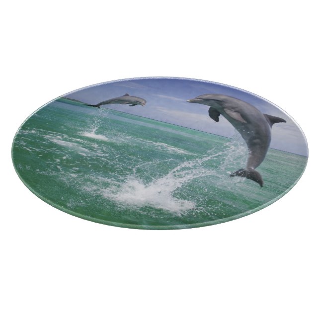 Bottlenose Dolphins Tursiops truncatus Cutting Board (Corner)