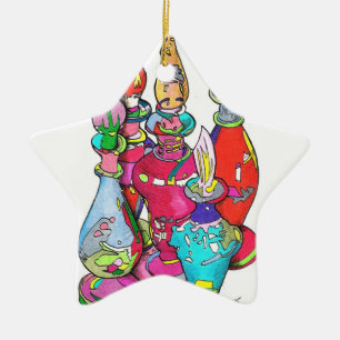 bottles2010 ceramic ornament