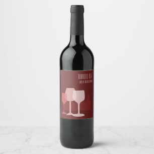 Bottles and glasses wine label
