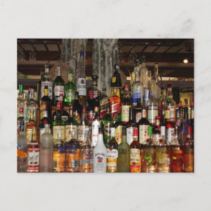 Bottles of Liquor Postcard