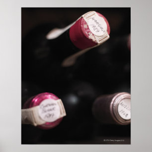 Bottles of wine, close-up, Sweden. Poster