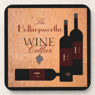 Bottles of Wine -Personalised Coaster