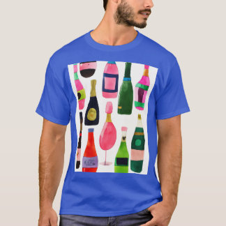 Bottles Pattern Painting T-Shirt