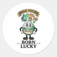 Botto Born Lucky Magic Potion Retro Cartoon Mascot