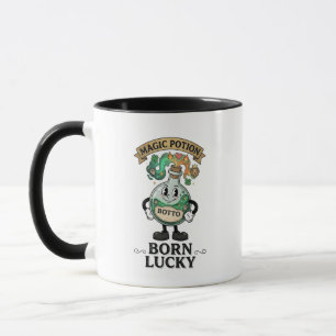 Botto Born Lucky Magic Potion Retro Cartoon Mascot Mug