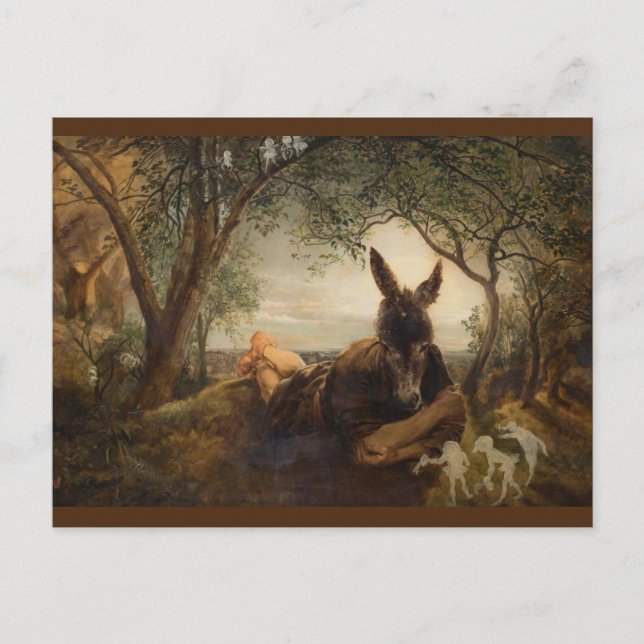 Bottom and the Fairies Holiday Postcard (Front)