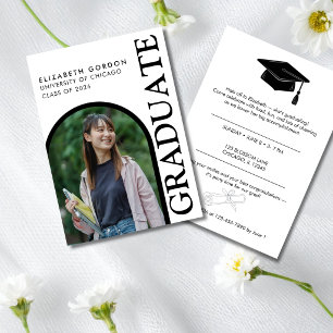 Bottom Arched Photo Graduation Invitation