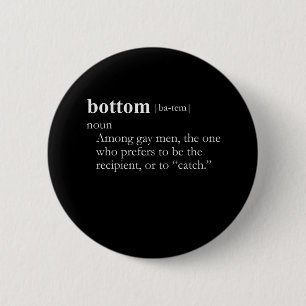BOTTOM (definition) 6 Cm Round Badge