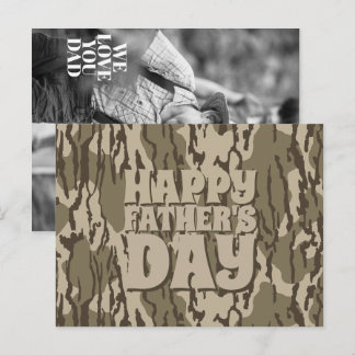 Bottom Land Camo Happy Father's Day Card